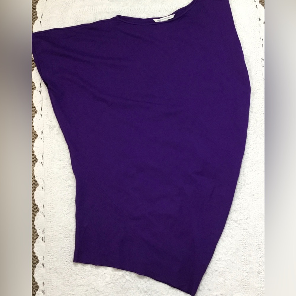 Diane Von Furstenberg Asymmetrical Royal Purple Dress size 4
